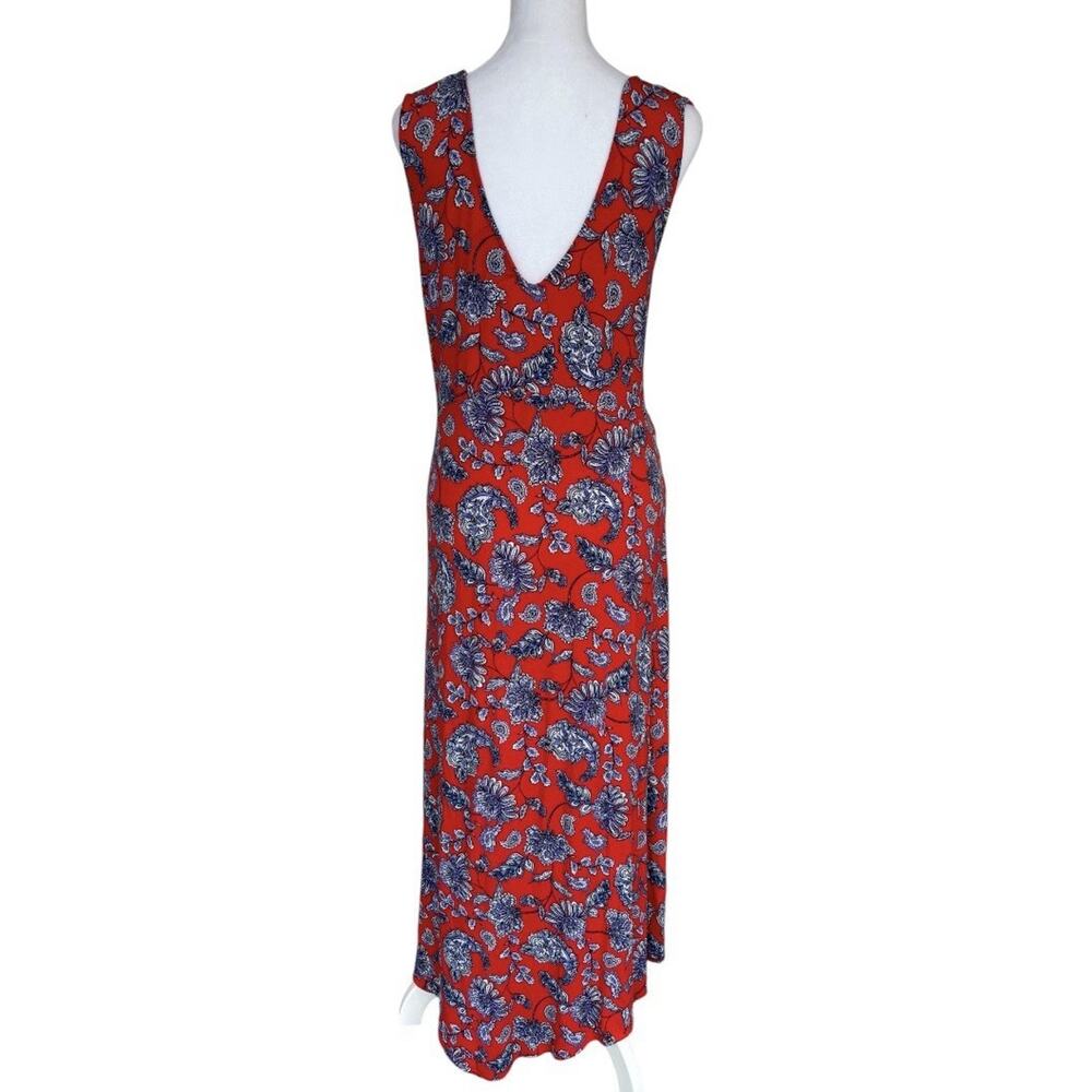 Harper 241 Boho Red Paisley Floral Tank Dress XL Cottagecore Vacay Cruise Resort - Picture 6 of 8